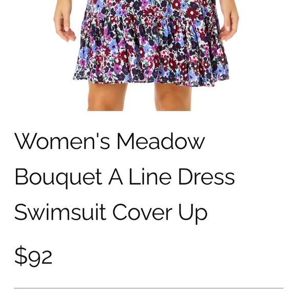 Anne Cole Women's Meadow Bouquet A Line Dress Swimsuit Cover Up - NEW price tag - Picture 5 of 8